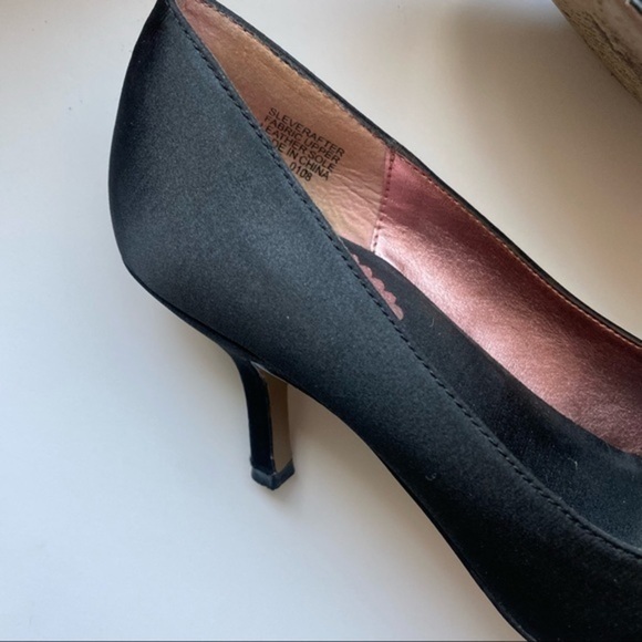 Sam and Libby • Ever After Black Satin Buckle Heels - Picture 3 of 8